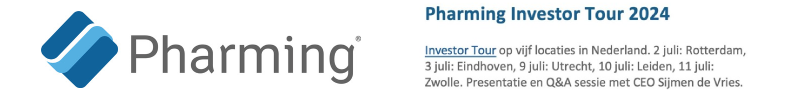 Pharming Investor Tour 2024. Investor Tour op vijf locaties in Nederland (Rotterdam, Eindhoven, Utrecht, Leiden, Zwolle). Presentatie en Q&A sessie met CEO Sijmen de Vries.