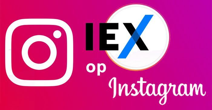 IEX op Instagram