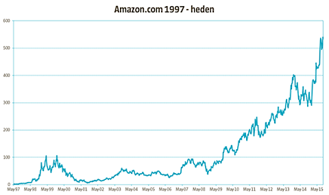 Grafiek Amazon 1997 tot heden
