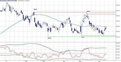 Daggrafiek Royal Dutch Shell