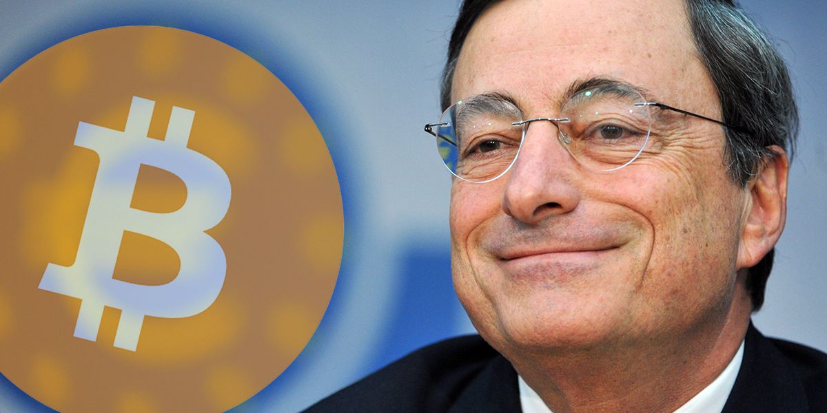 Mario Draghi kan niet op tegen bitcoin