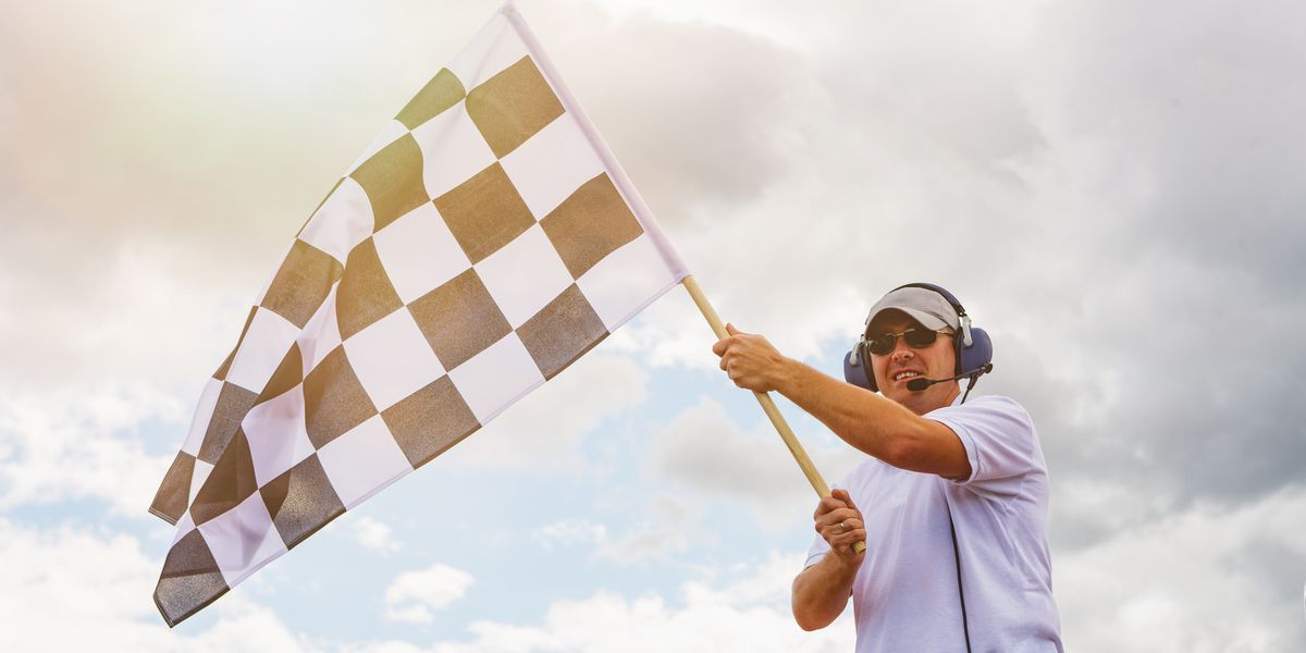 De start van de jaarlijkse eindejaarsrally 