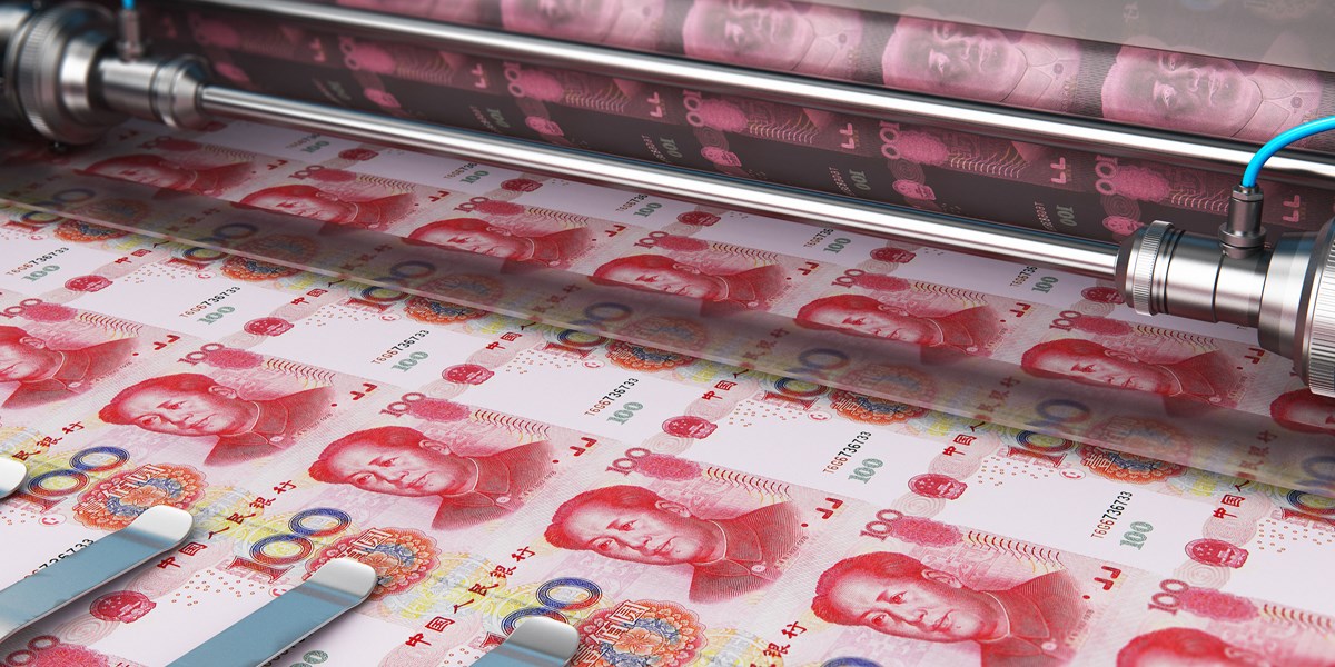 Valuta: Chinese yuan in de lift