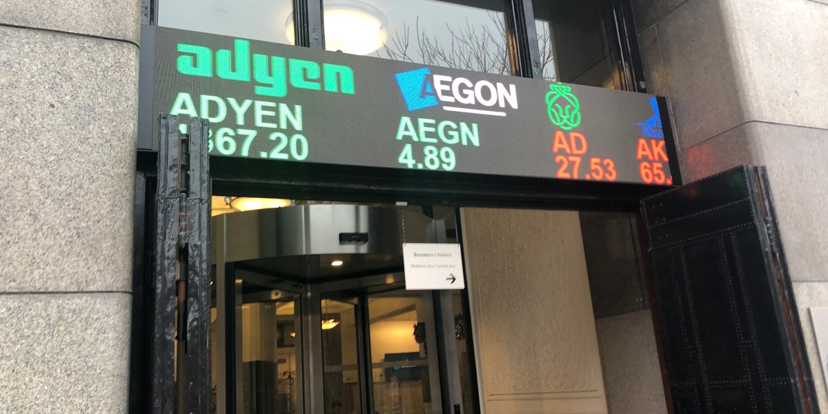 Adyen blijft in trek op lichtgroen Damrak