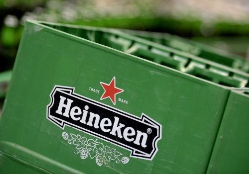 Delicious clear Heineken