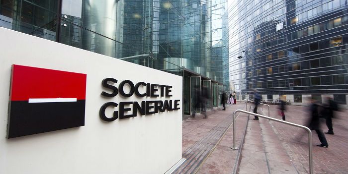 Winst Franse bank SocGen hard omlaag 